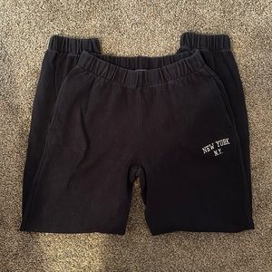 Navy New York Brandy Melville Sweatpants!!